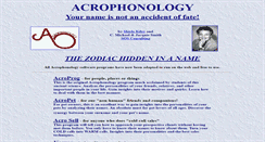 Desktop Screenshot of acrophonology.net